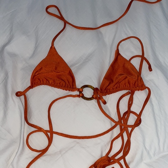 VDM ZIGGY METALLIC RUST/MATTE RUST REVERSIBLE BIKINI TOP - Picture 3 of 3